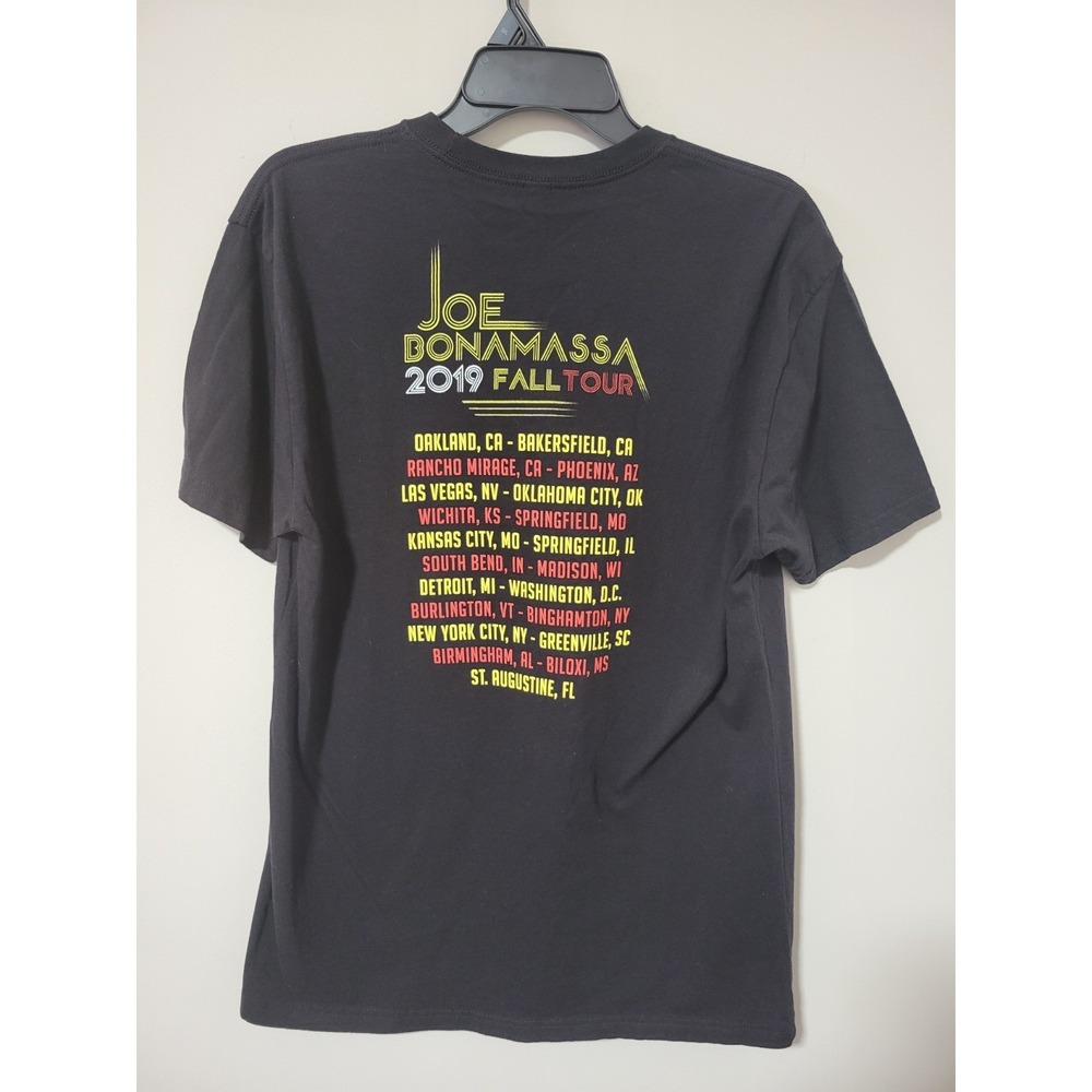 Joe Bonamassa T Shirt Mens L Black 2019 Fall Tour Concert Blue Rock Short Sleeve - Picture 7 of 8